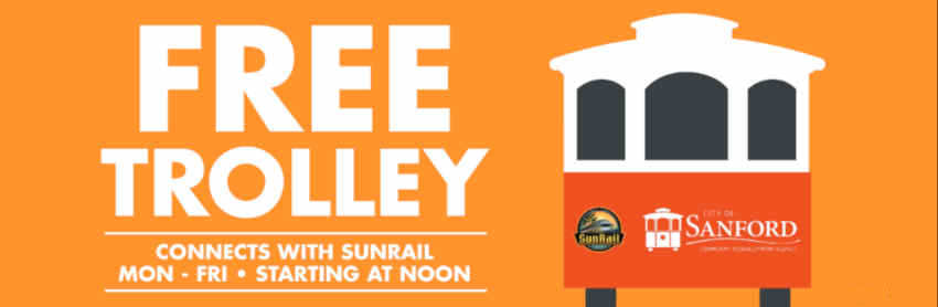 Sanford SunRail Free Trolley